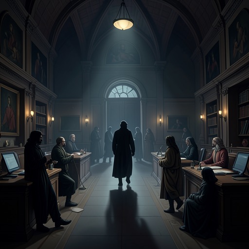 The Night Searches at Chimneys from "The Secret of Chimneys". This thread follows the repeated intrusions into the council chamber and shows how apparently separate searches converge on the diamond conspiracy.
