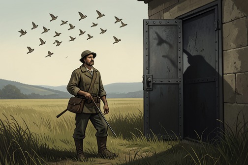 The sparrows return and trigger automatic writing from "The Dark Half". The sparrows’ return and the automatic writing it triggers mark the moment when Thad Beaumont’s childhood neurological history begins to recur as a present…
