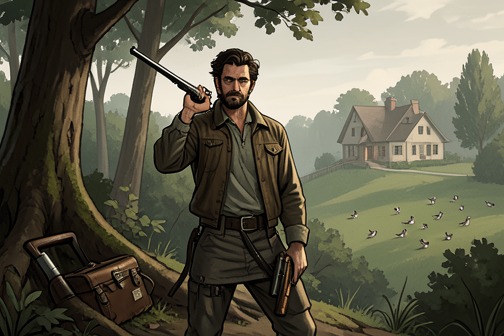 Alan Pangborn is captured by George Stark from "The Dark Half". George Stark captures Alan Pangborn on the wooded slope above the Beaumonts’ driveway, converting Alan’s attempt to reach the family into a hostage situation.