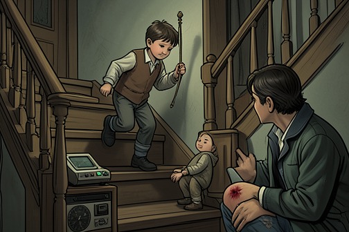 Wendy falls from the stairs as the twins develop matching bruises from "The Dark Half". Wendy falls from the stairs as the twins develop matching bruises is the domestic accident that turns an ordinary lapse in supervision into evidence of a…