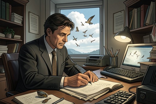 Thad's sparrow-triggered trance in his university office from "The Dark Half". Thad's sparrow-triggered trance in his university office is a return of the blackout and automatic writing that connect his private visions to George Stark’s…