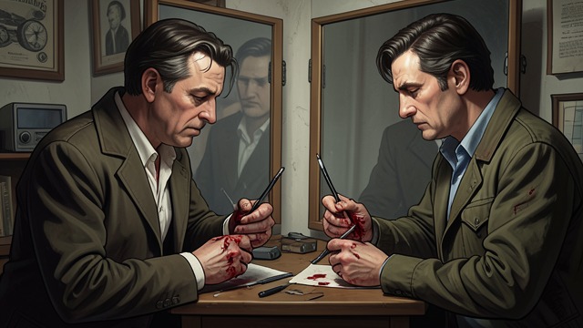 The Shared Wound from "The Dark Half". The Shared Wound Control exchanged Thad contacts Stark through automatic writing, and both men struggle for control across the distance.