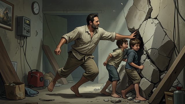A Moment of Grace from "The Dark Half". A Moment of Grace Protecting the children Thad moves with unusual grace when he shields William and Wendy from the collapsing wall.