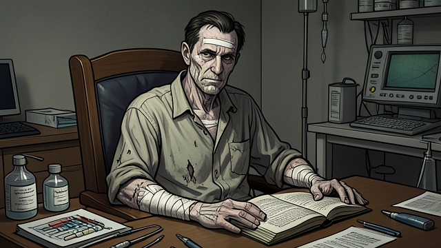 The Body Comes Apart from "The Dark Half". The Body Comes Apart Visible decay Stark’s skin, teeth, and face deteriorate while he waits for Thad to resume writing.