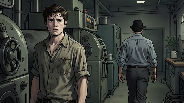 A Worker Displaced from "The Caves of Steel". A Worker Displaced A young man loses his place Vince Barrett has been replaced by R. Sammy and now works on the yeast farms.