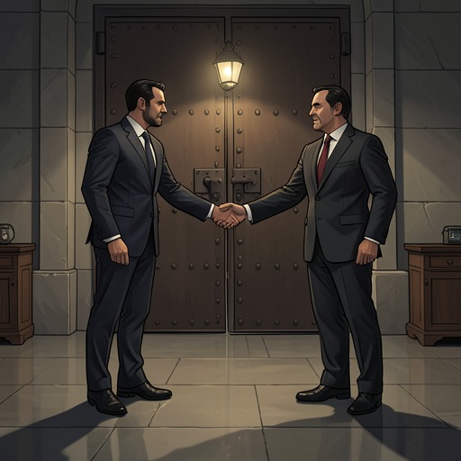 From Suspicion to Cooperation from "The Caves of Steel". The central partnership and political settlement show cooperation emerging not from shared assumptions but from sustained disagreement and tested reliance.