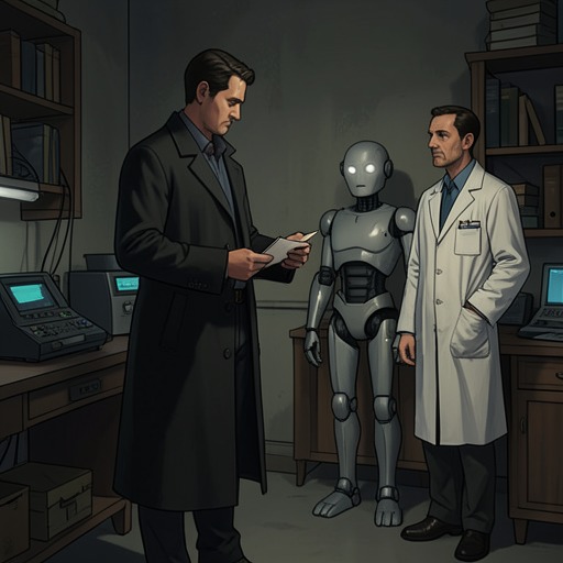 The Sarton Investigation from "The Caves of Steel". Elijah Baley’s assignment becomes a contest to discover what happened in Spacetown and whether he can pursue the truth without losing his position.