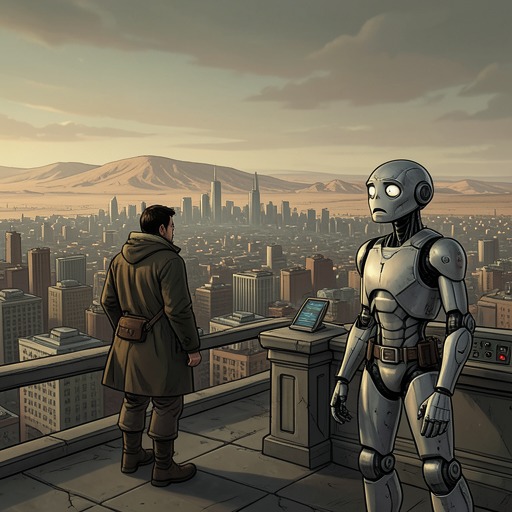 A Society Between Two Dead Ends from "The Caves of Steel". Fastolfe’s theory that Earth and the Outer Worlds face opposite crises reshapes the murder investigation into a question about humanity’s long-term survival.