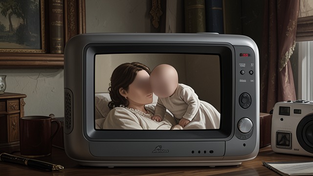 The Delayed Monitor from "You Should Have Left". The Delayed Monitor A Double on Screen The baby monitor shows a large figure leaning over Esther, then reveals that the figure is the unnamed narrator himself.