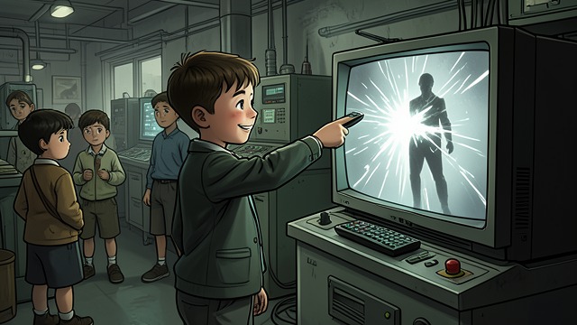Final Elimination from "Charlie and the Chocolate Factory". Final Elimination Defiant Experiment Mike Teavee ignores Willy Wonka and activates the television transmitter.