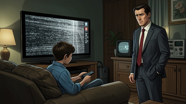 Television Excused from "Charlie and the Chocolate Factory". Television Excused Passive Permission Mr and Mrs Teavee allow Mike Teavee to spend his life watching television and playing with toy guns.