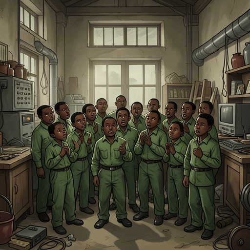 The Oompa-Loompa Moral Chorus from "Charlie and the Chocolate Factory". This flow traces how the Oompa-Loompas interpret each child’s downfall and convert accidents into communal moral lessons.