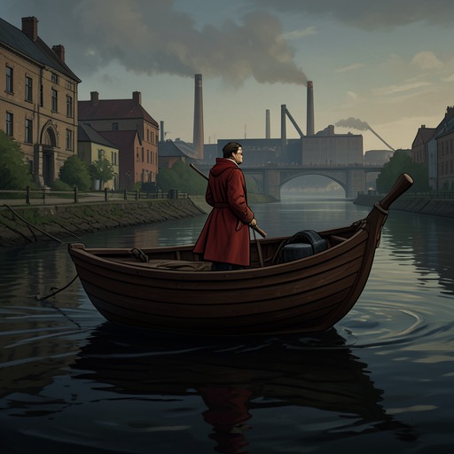The Chocolate River Journey from "Charlie and the Chocolate Factory". This flow traces the boat ride as a passage from astonishment into darkness and deeper factory knowledge.
