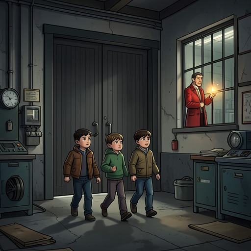 The Factory Tour as Moral Trial from "Charlie and the Chocolate Factory". This flow follows the factory tour as a sequence of temptations that progressively eliminates children who cannot control their defining impulses.