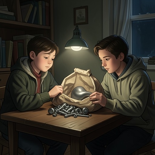The Family’s Rescue from "Charlie and the Chocolate Factory". This flow traces how Charlie Bucket’s fortune changes from a private triumph into a collective rescue of the starving Bucket family.