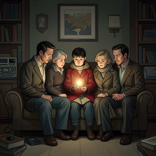 The Bucket Family Bond from "Charlie and the Chocolate Factory". This flow traces how the Bucket family responds to hunger, protects Charlie, and finally accepts collective transformation.